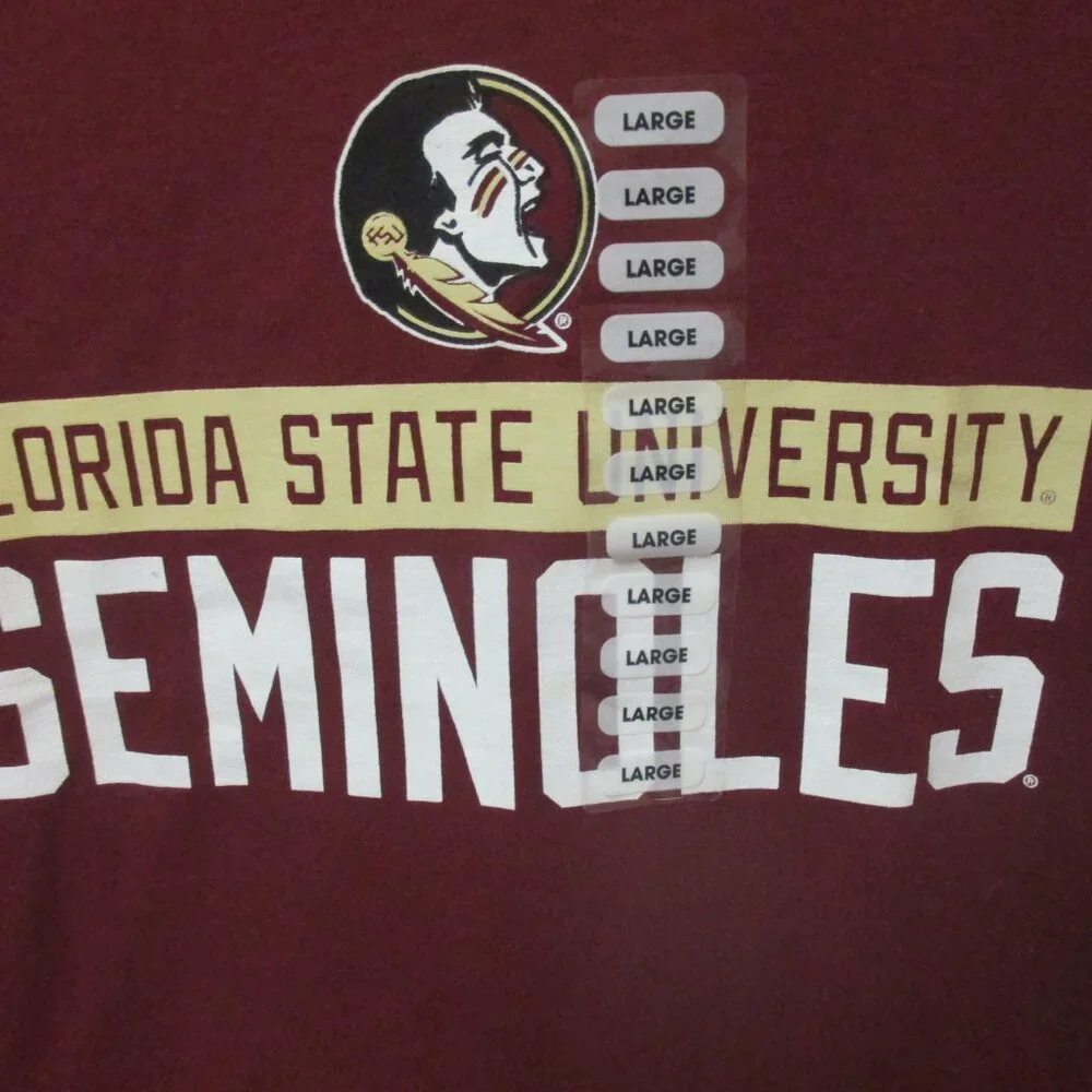 NWT Men Florida State FSU Seminoles garnet & gold Tee Shirt Size L - Picture 2 of 3